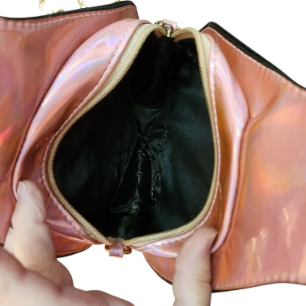 Novelty Pink Money Bag Crossbody Bag with Chain Strap - Picture 3 of 7